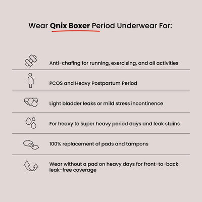 Boxer Brief Reusable Period Panty | Super Heavy Flow | Leakproof – Womens Underwear on Brown Living™. SKU: BOXER-BLACK-S. Img 4.