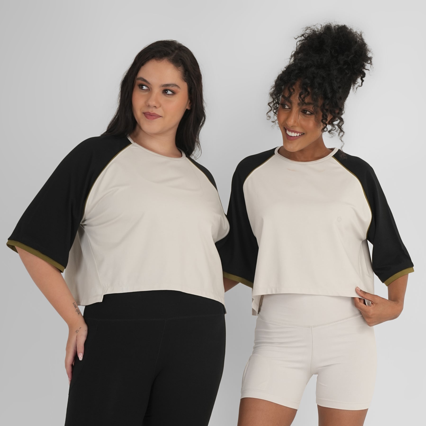 Boxy Fit After Workout T-shirt – Breathable & Relaxed Yoga Wear – Womens T-Shirt on Brown Living™. SKU: ELBRTWHTXS. Img 1.