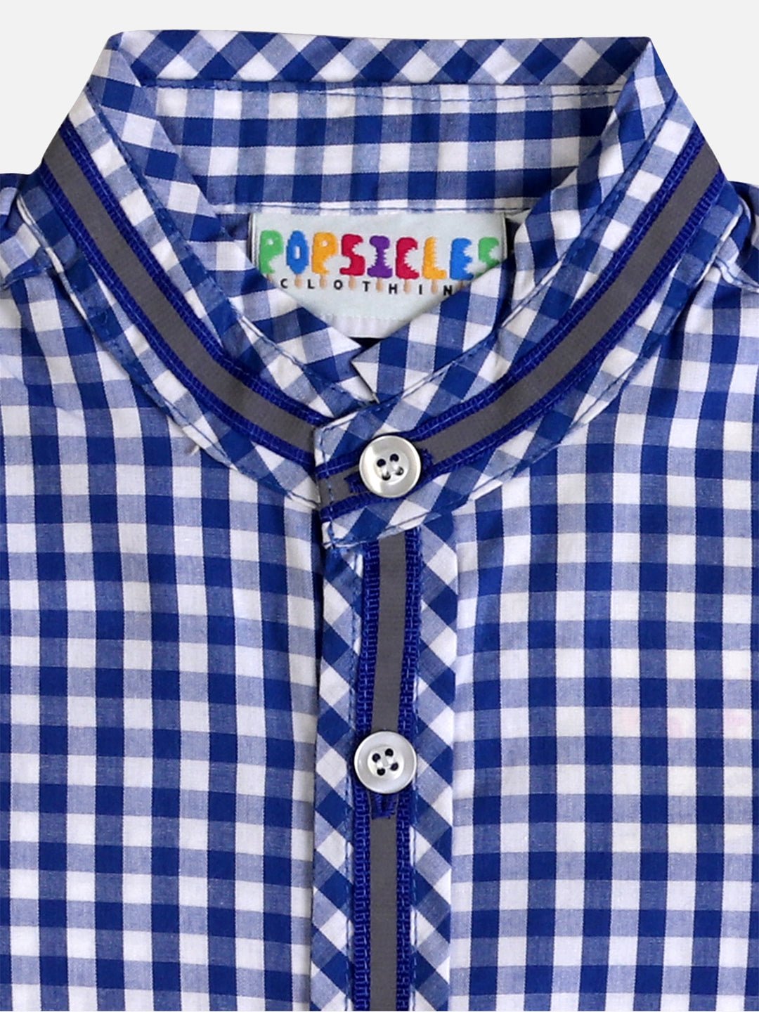 Boys Azure Shirt Regular Fit – Comfortable Cotton Casual Wear – Kids Shirts on Brown Living™. SKU: PPB152_1. Img 3.