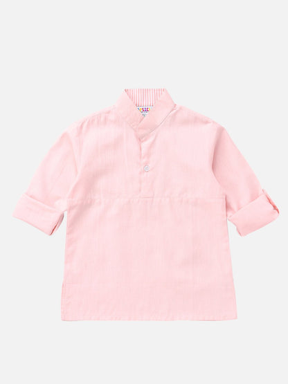 Boys Blush Shirt Regular Fit – Comfortable Cotton Casual Wear – Kids Shirts on Brown Living™. SKU: PB174A_1. Img 4.
