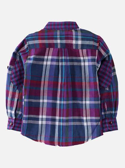 Boys Boysenberry Shirt Regular Fit – Comfortable Cotton Casual Wear – Kids Shirts on Brown Living™. SKU: PB147_1. Img 2.