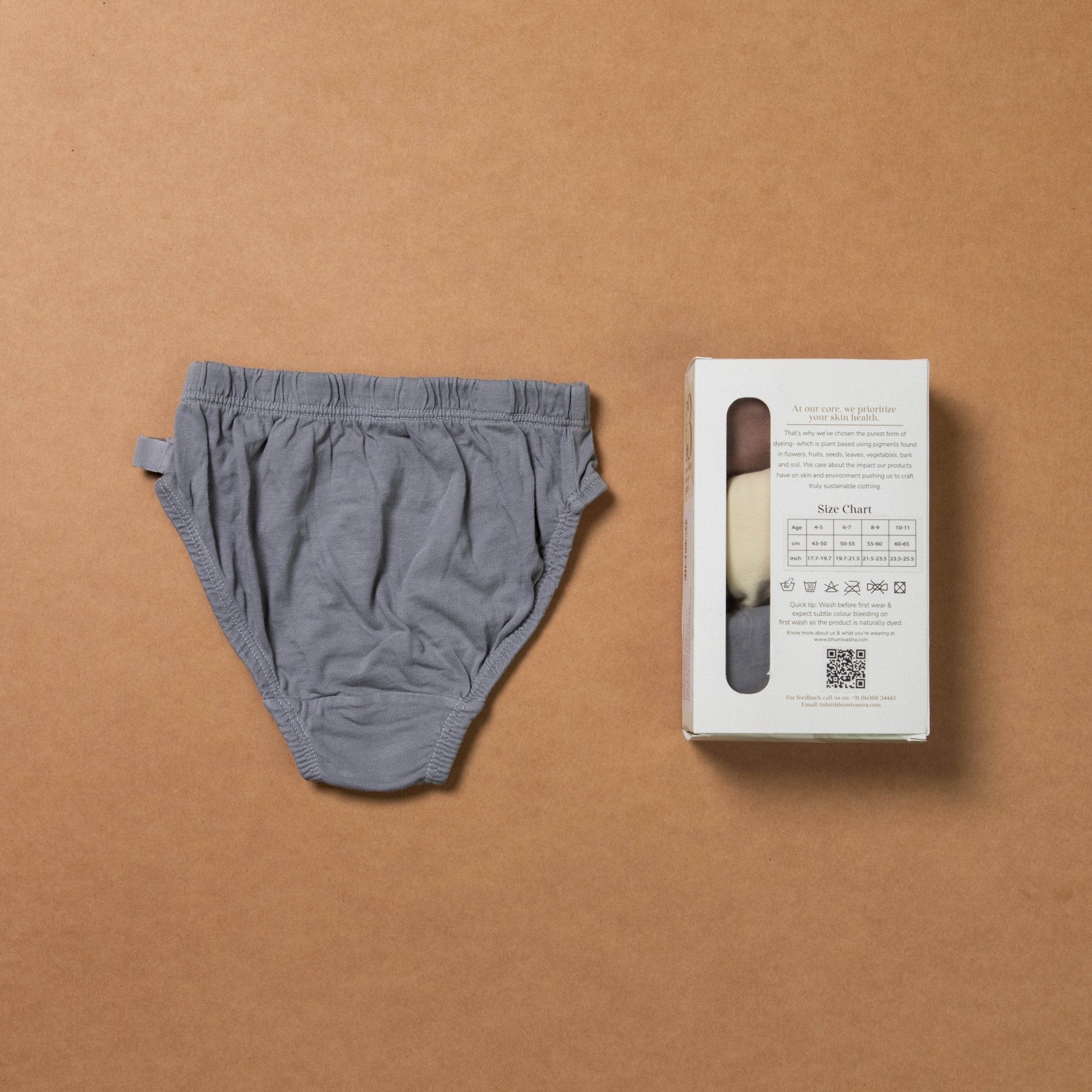 Boys Briefs - Organic - Plant Dyed - Toxin Free - Anti - Microbial - Pack of 3 – Kids Inner Wear on Brown Living™. SKU: BVB009MGBIG4. Img 6.