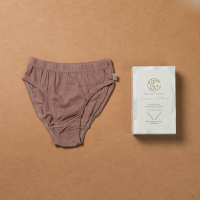 Boys Briefs - Organic - Plant Dyed - Toxin Free - Anti - Microbial - Pack of 3 – Kids Inner Wear on Brown Living™. SKU: BVB009MGBIG8. Img 19.