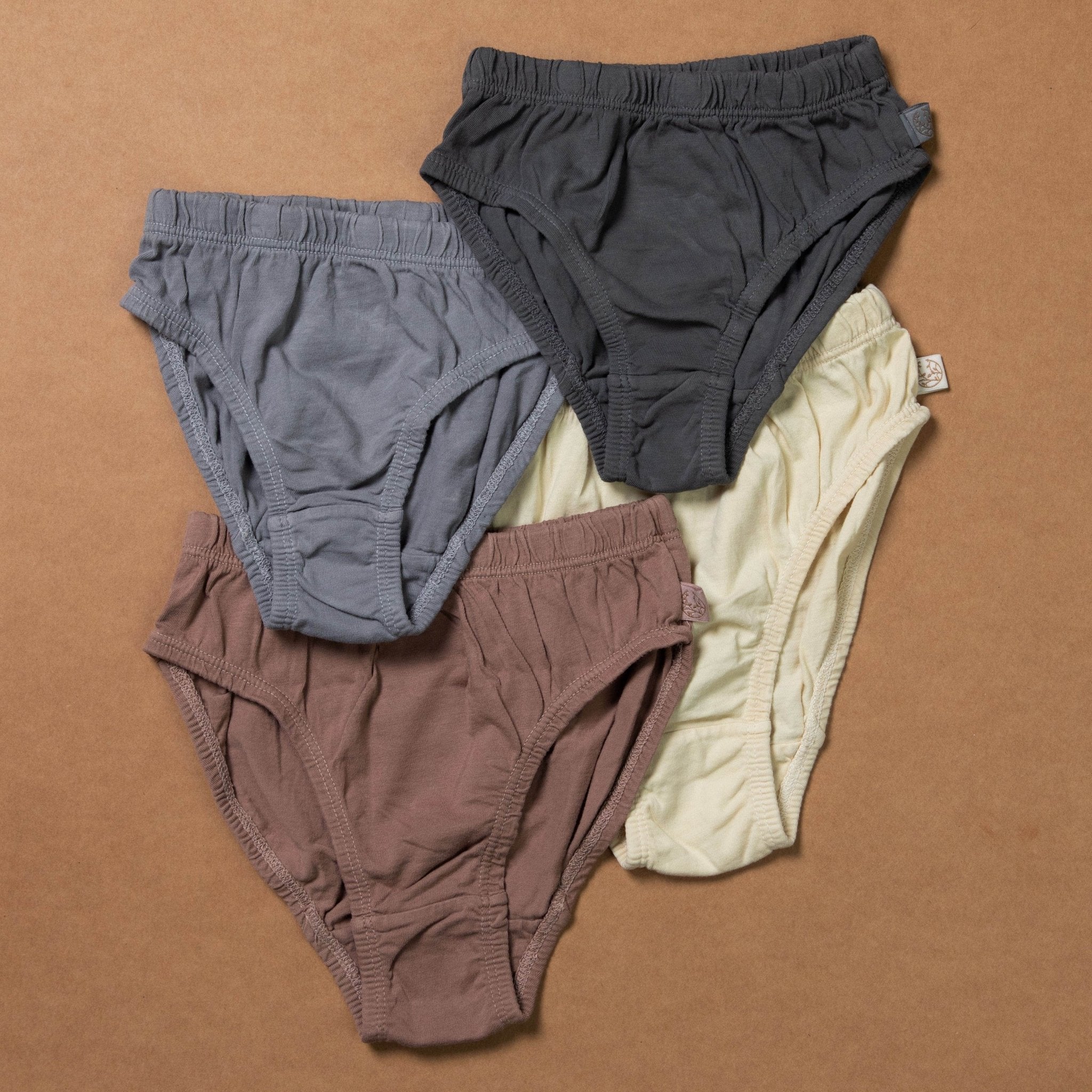 Boys Briefs - Organic - Plant Dyed - Toxin Free - Anti - Microbial - Pack of 3 – Kids Inner Wear on Brown Living™. SKU: BVB009YBIG4. Img 1.