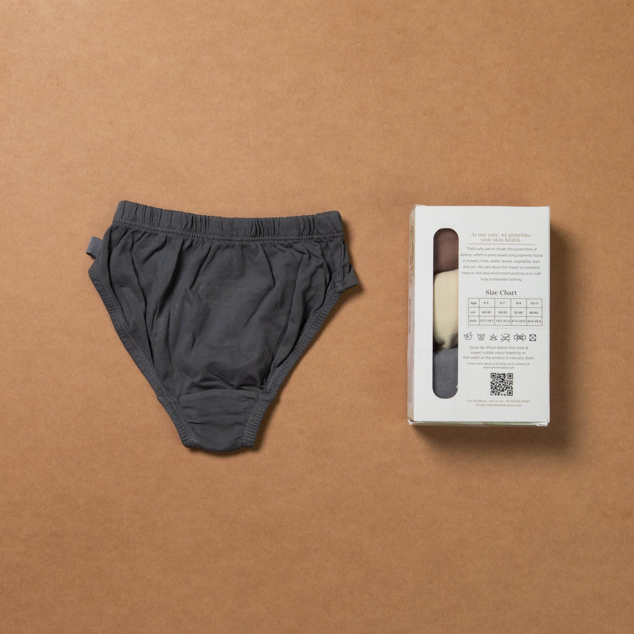 Boys Briefs - Organic - Plant Dyed - Toxin Free - Anti - Microbial - Pack of 3 – Kids Inner Wear on Brown Living™. SKU: BVB009YBIG4. Img 13.