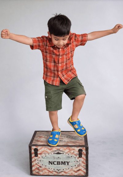 Boys Checkered Stone Shirt Regular Fit – Comfortable Cotton Shirt – Kids Shirts on Brown Living™. SKU: PB180_1. Img 1.