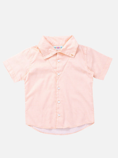 Boys Cowl Neck Shirt Regular Fit – Comfortable Casual Cotton Shirt – Kids Shirts on Brown Living™. SKU: PB153_1. Img 1.