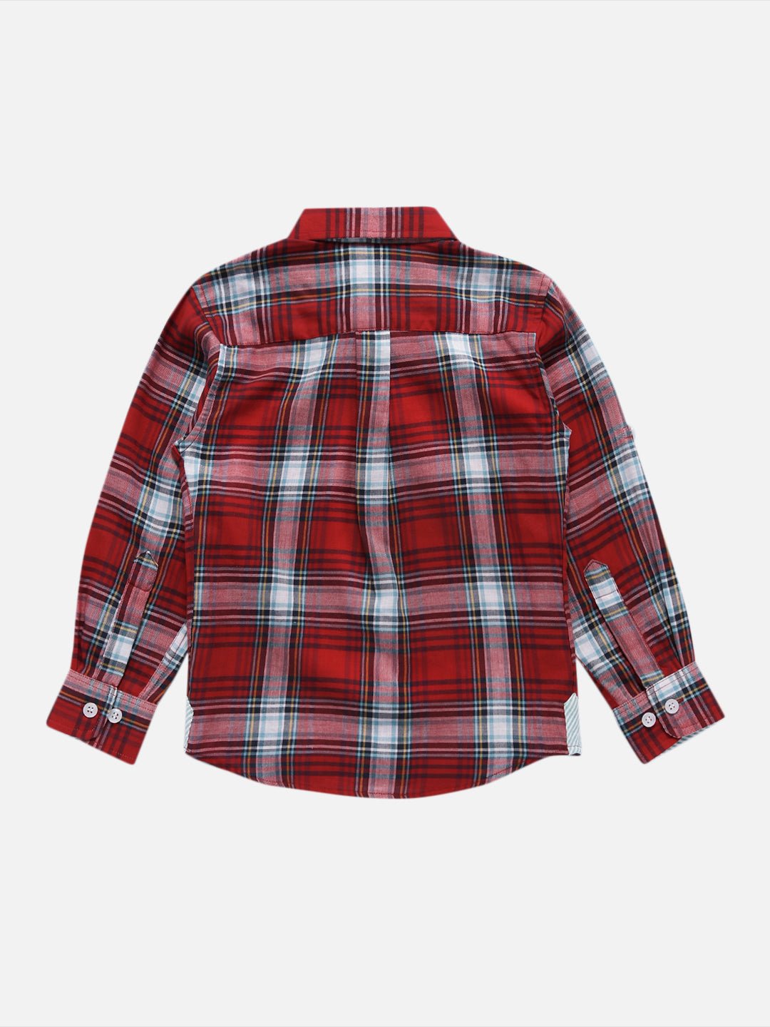 Boys Crimson Shirt Regular Fit – Comfortable Cotton Casual Wear – Kids Shirts on Brown Living™. SKU: PB183_1. Img 2.