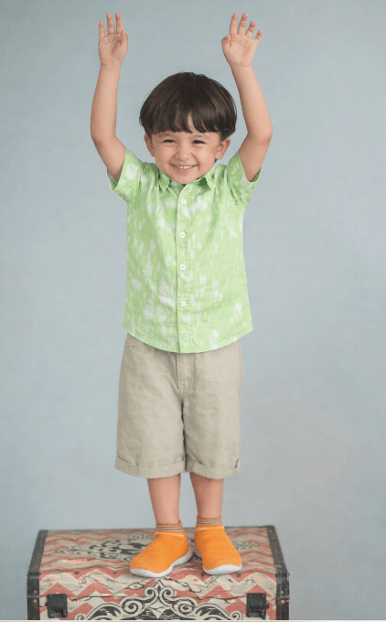 Boys Green Tie Dye Shirt Regular Fit – Comfortable Cotton Casual Wear – Kids Shirts on Brown Living™. SKU: PB208_1. Img 1.