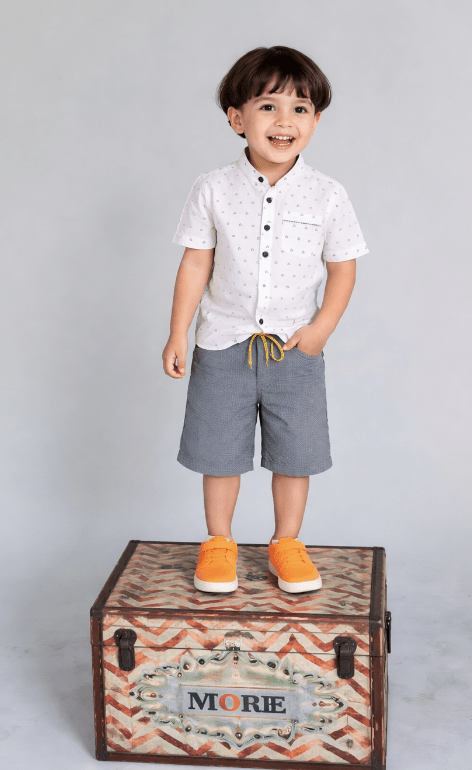 Boys Pearl Short Kurta Regular Fit – Comfortable Traditional Wear – Kids Shirts on Brown Living™. SKU: PB184_1. Img 1.