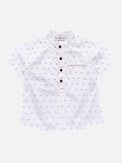 Boys Pearl Short Kurta Regular Fit – Comfortable Traditional Wear – Kids Shirts on Brown Living™. SKU: PB184_1. Img 1.