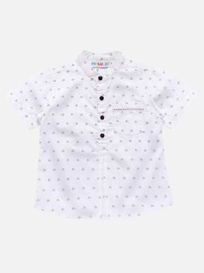 Boys Pearl Short Kurta Regular Fit – Comfortable Traditional Wear – Kids Shirts on Brown Living™. SKU: PB184_1. Img 1.