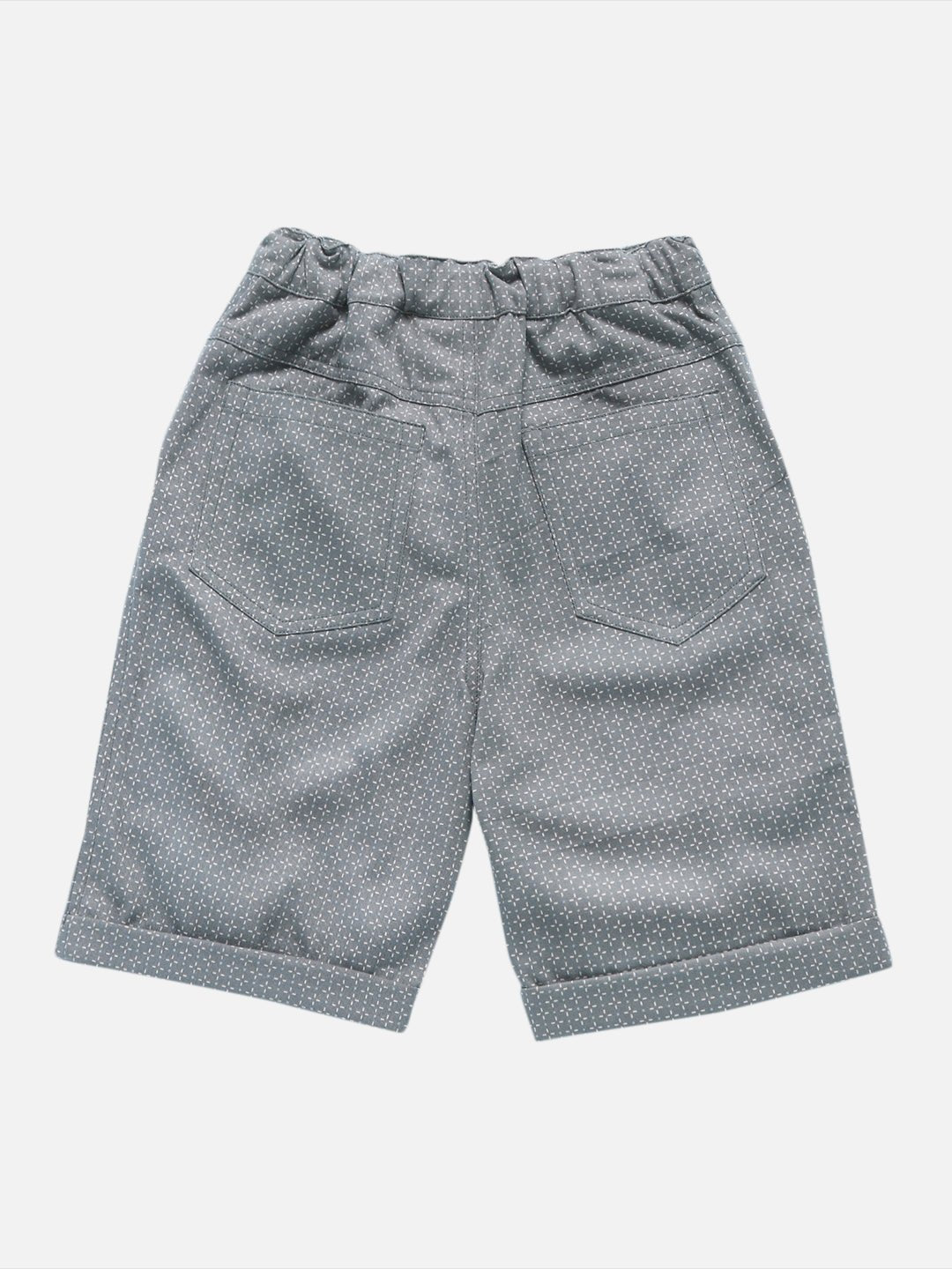 Boys Smoked Grey Shorts Regular Fit – Comfortable Casual Summer Wear – Kids Shorts on Brown Living™. SKU: PB182_1. Img 2.