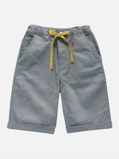 Boys Smoked Grey Shorts Regular Fit – Comfortable Casual Summer Wear – Kids Shorts on Brown Living™. SKU: PB182_1. Img 1.