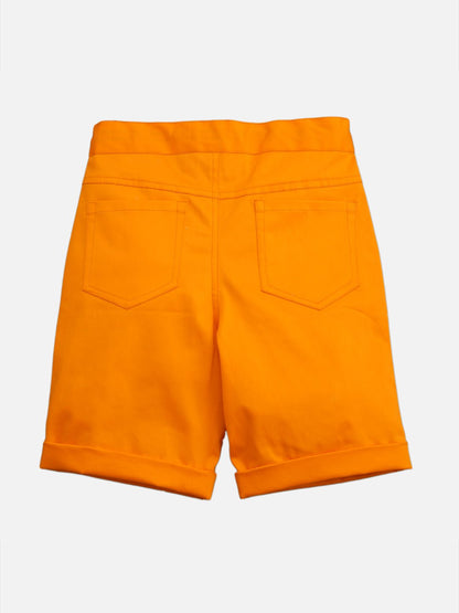 Boys Tangerine Shorts Regular Fit – Comfortable Casual Summer Wear – Kids Shorts on Brown Living™. SKU: PB203_1. Img 1.