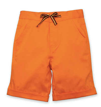 Boys Tangerine Shorts Regular Fit – Comfortable Casual Summer Wear – Kids Shorts on Brown Living™. SKU: PB203_1. Img 5.