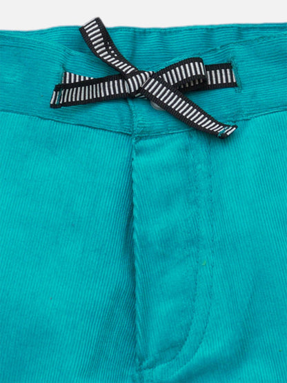 Boys Teal Shorts Regular Fit – Comfortable Casual Summer Wear – Kids Shorts on Brown Living™. SKU: PB201_1. Img 3.