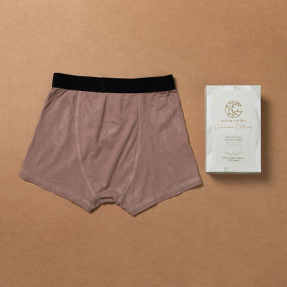 Boys Trunks - Organic - Plant Dyed - 0 Toxins - Anti - Microbial - Pack of 2 – Kids Inner Wear on Brown Living™. SKU: BVB011BIG5. Img 4.