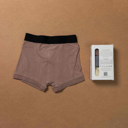 Boys Trunks - Organic - Plant Dyed - 0 Toxins - Anti - Microbial - Pack of 2 – Kids Inner Wear on Brown Living™. SKU: BVB011BY3. Img 7.