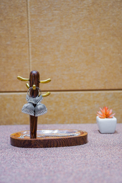 Brass Cactus Key Stand | Decorative Key Holder – Organizers on Brown Living™. SKU: BCKS. Img 4.