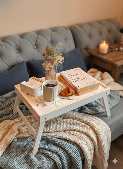 Breakfast Table Foldable Bed Tray – Trays & Platters on Brown Living™. SKU: SereneBloomBreakfastTable. Img 7.