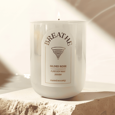 Breathe Scented Candle | Handcrafted Aromatherapy Candle – Candles & Fragrances on Brown Living™. SKU: MS-CND-0012-JAR. Img 1.