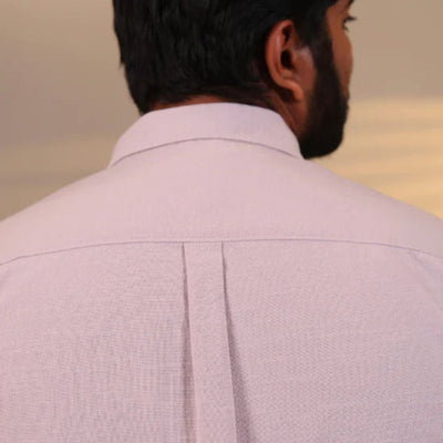 Breeze Hemp Shirt – Eco - Friendly Hemp Shirt in Lilac Tone – Mens Shirt on Brown Living™. SKU: HP - LC - F - S. Img 4.