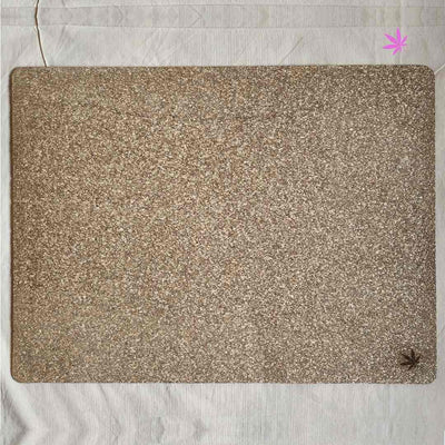 Broad Rectangular Hemp Deskmat for Work Space (Size: 18 x24 inches) – Desk Accessories on Brown Living™. SKU: HI0302. Img 1.