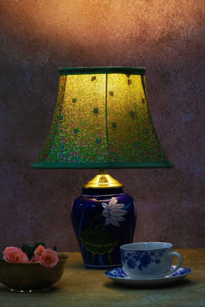 Brocade Bell Lampshade – Home Decor on Brown Living™. SKU: IHLS0010. Img 1.