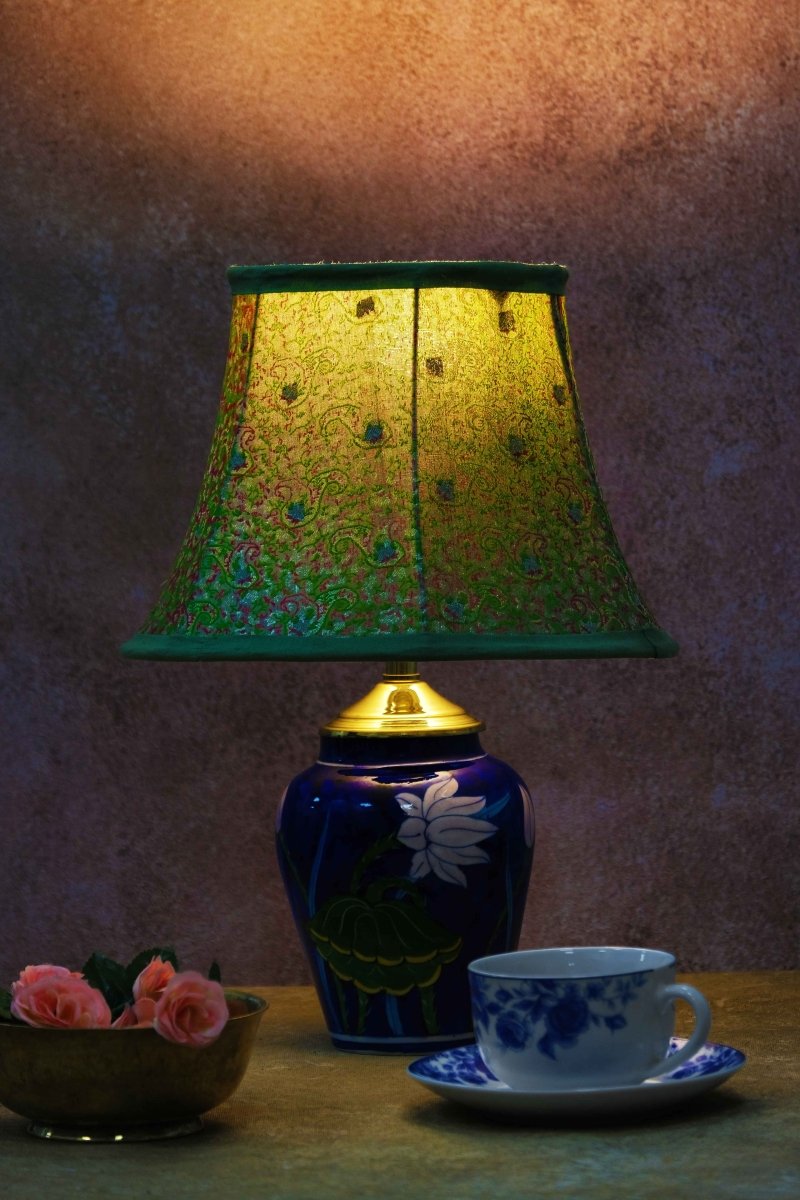 Brocade Bell Lampshade – Home Decor by Inara Home available on Brown Living™. . SKU: IHLS0010. Img 1.