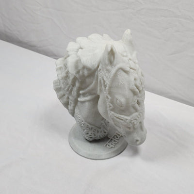 Bronco's Kartavya Plant - Based Marble White Sculpture – Home Decor on Brown Living™. SKU: BRKAEDPLMWA105. Img 3.