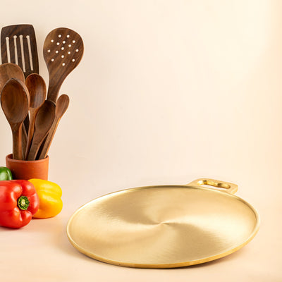 Bronze Dosa Tawa Paper Roast Large 11 Inch for Crisp Dosas – Cookware on Brown Living™. SKU: B42. Img 1.