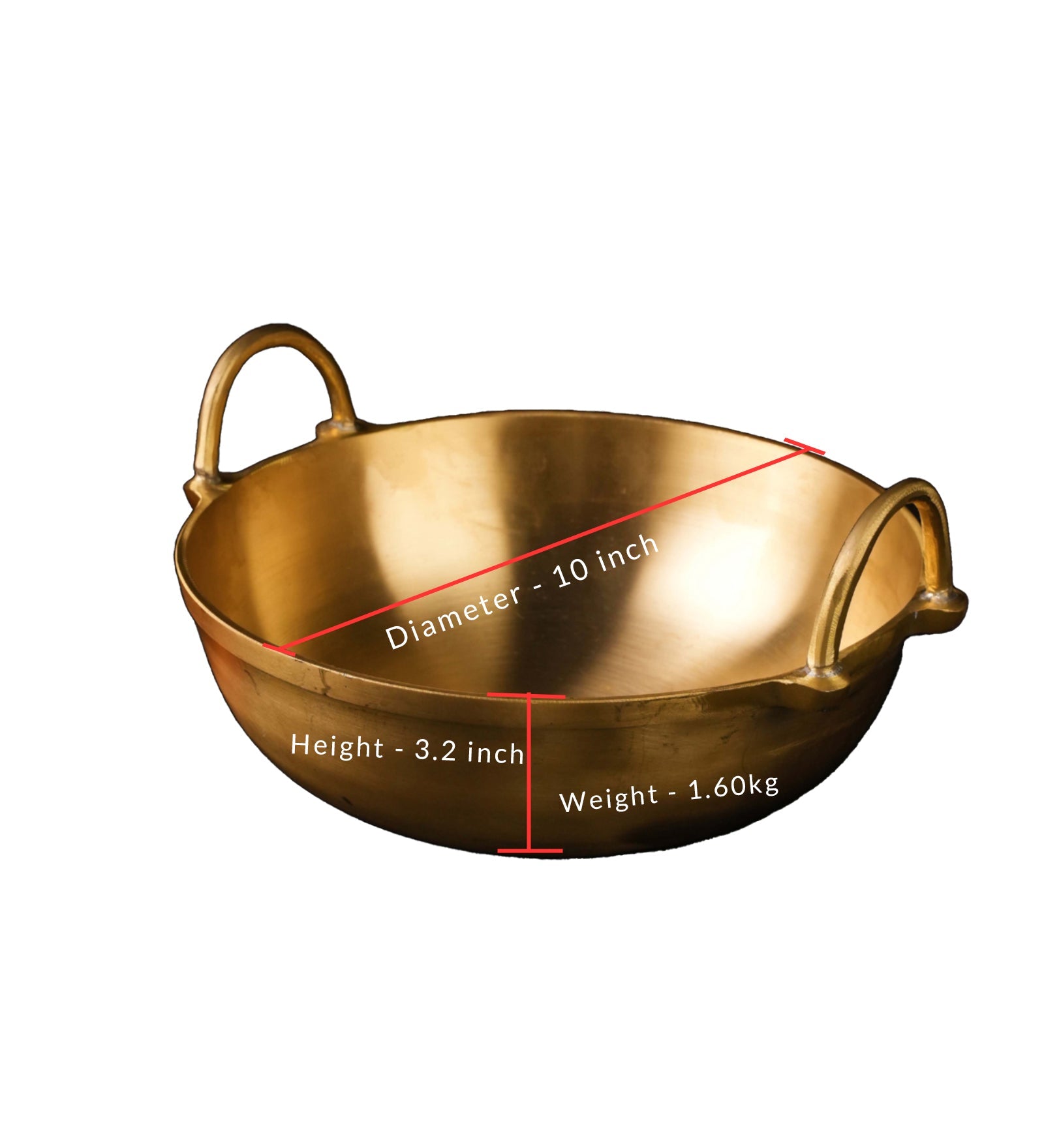 Bronze Handmade Kadai - Large – Cookware on Brown Living™. SKU: Bronze-kadai-1800gpackof1. Img 4.