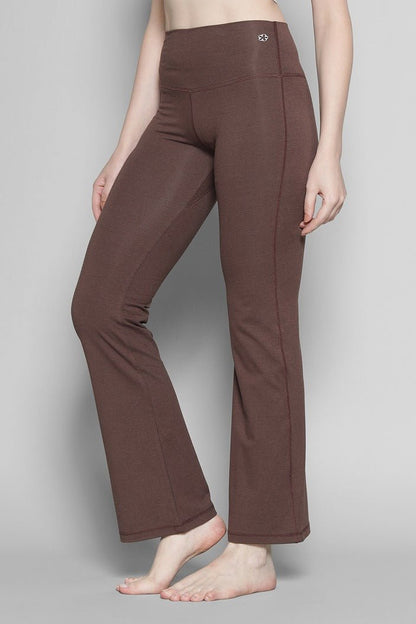 Brown Sienna Flare Yoga Pants for Women – Activewear Bottoms – Sports & Games on Brown Living™. SKU: ELSNSPCXS. Img 9.