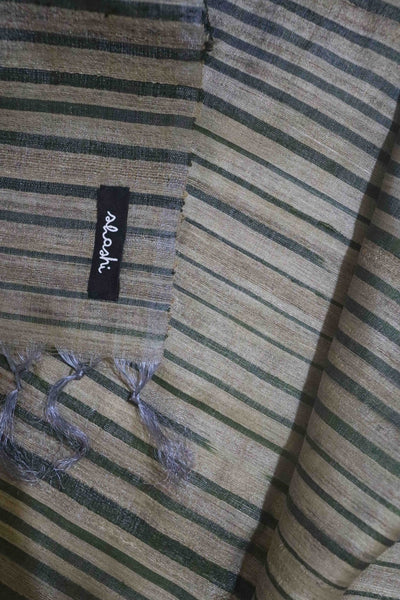 Brownish Handcrafted Tassar Silk Stole | Elegant Fashion Accessory – Womens Scarf on Brown Living™. SKU: WS25ST07. Img 2.