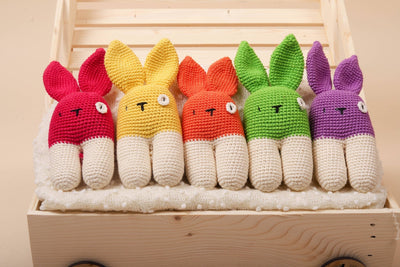 Bubblegum Crochet Rattle – Baby Toy – Baby Rattles on Brown Living™. SKU: CBRG. Img 1.