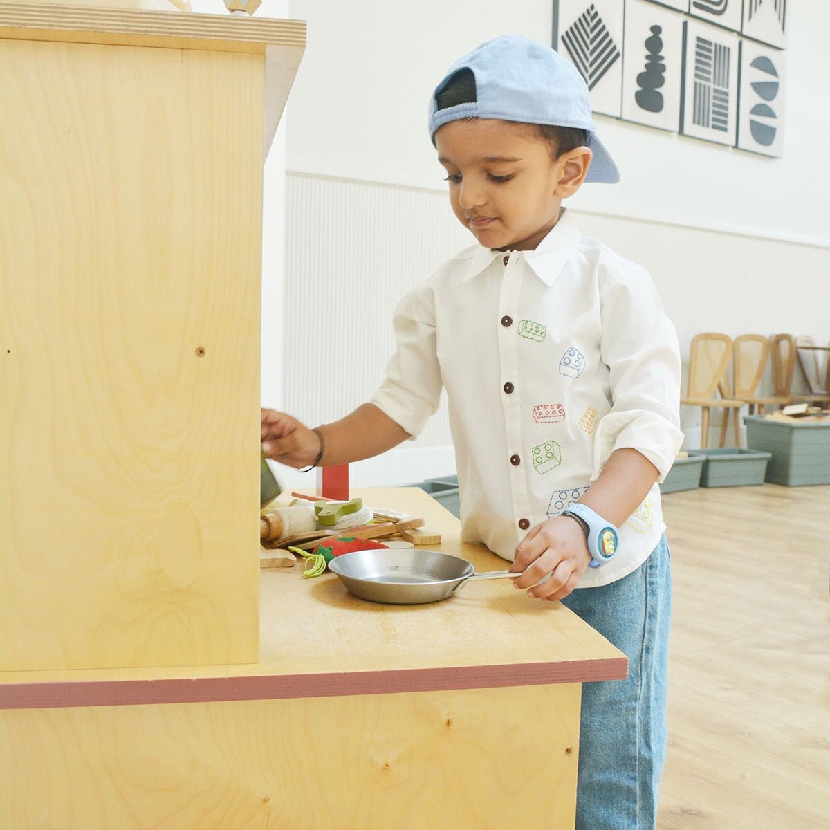 Building Blocks Embroidered Unisex Organic Cotton Shirt - White | Verified Sustainable by Brown Living™