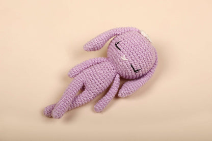 Bunny Crochet Baby Doll – Newborn Cuddle Toy – Dolls & Dollhouses on Brown Living™. SKU: CBGR. Img 3.