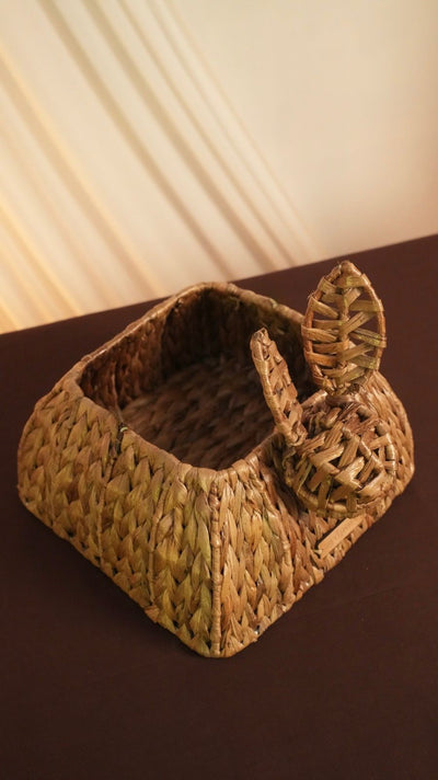 Bunny Rabbit Basket | Cute Handcrafted Basket for Décor & Storage – Baskets & Boxes on Brown Living™. SKU: 603W. Img 2.