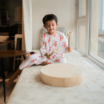 Bushy Fox - Unisex Kids Cotton Nightwear – Kids Pyjamas on Brown Living™. SKU: MITHNW-026-1. Img 8.