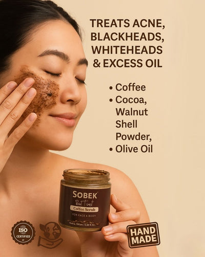 But First Coffee - Face And Body Scrub | Exfoliate, Acne And Tan – Face Scrub on Brown Living™. SKU: SOB - SCRUB - 01. Img 4.