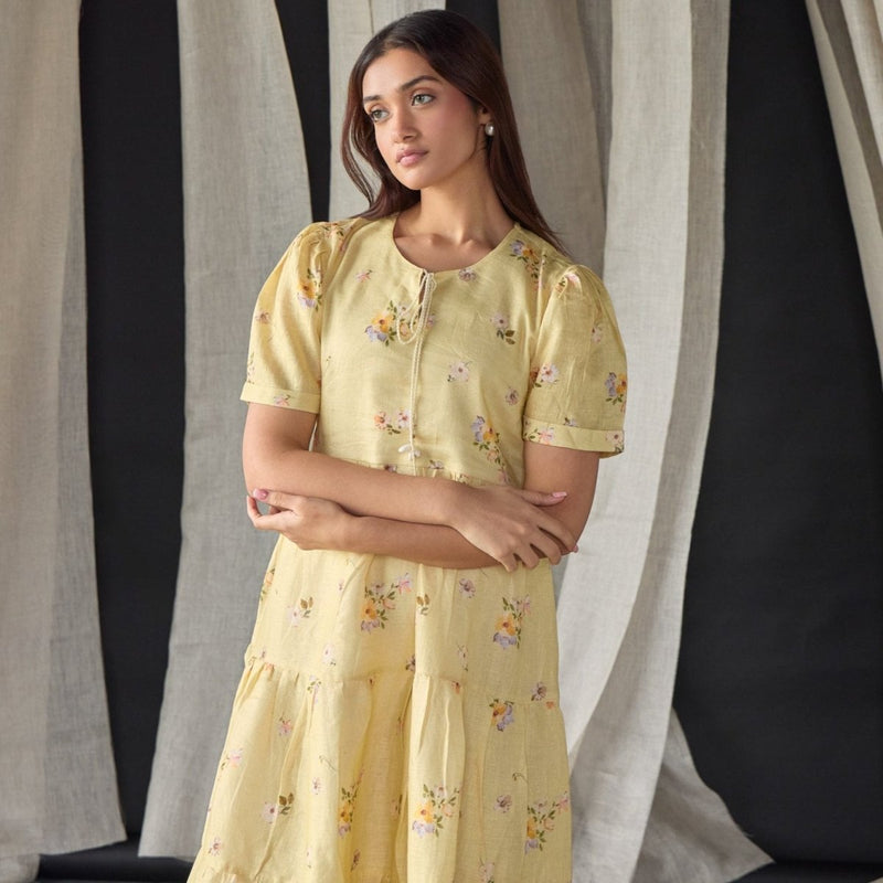 Butter Pure Linen Dress | Verified Sustainable by Brown Living™