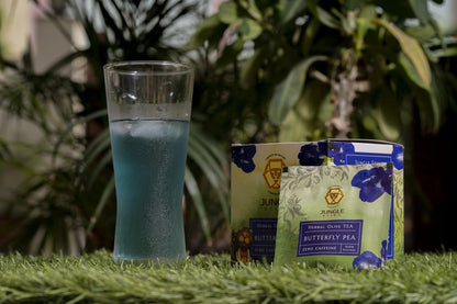 Butterfly Blue Pea Olive Tea | Antioxidant Herbal Infusion – Pyramid Tea Bags on Brown Living™. SKU: JS_BLUEPEAOLIVETEA. Img 5.