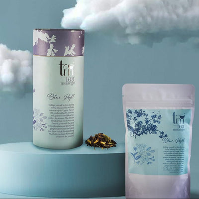 Butterfly Pea Flower Tea | Blue Idyll Herbal Tea – Tea on Brown Living™. SKU: TM_BI. Img 1.