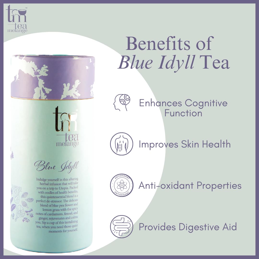 Butterfly Pea Flower Tea | Blue Idyll Herbal Tea – Tea on Brown Living™. SKU: TM_BI. Img 4.