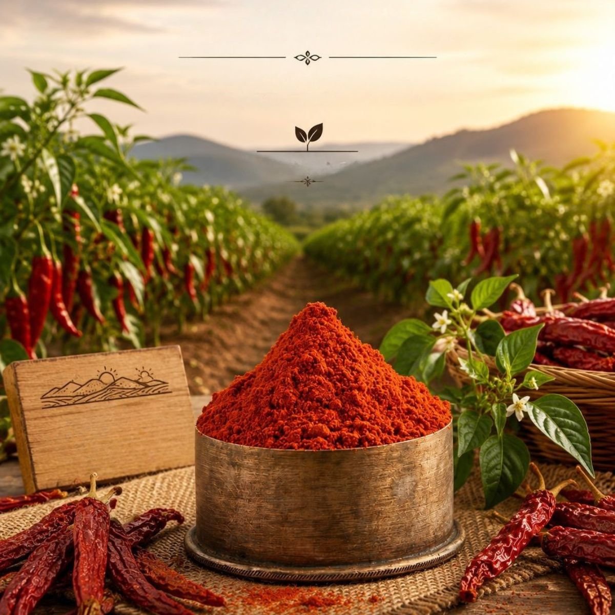Byadgi Chilli Powder 250g – Mild & Deep Red Spice Powder – Seasonings & Spices on Brown Living™. SKU: I00016. Img 1.
