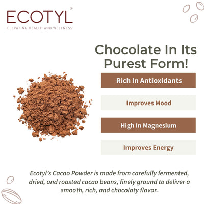 Cacao Powder | Rich in Antioxidants | Natural Energy Support | 150g – Powder Drink Mixes on Brown Living™. SKU: ECOTYL00045. Img 2.
