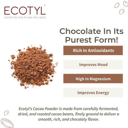 Cacao Powder | Rich in Antioxidants | Natural Energy Support | 150g – Powder Drink Mixes on Brown Living™. SKU: ECOTYL00045. Img 2.