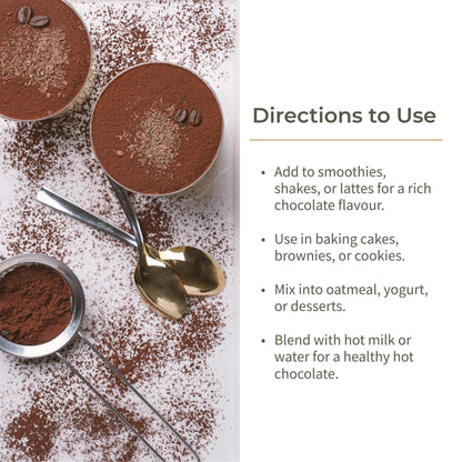 Cacao Powder | Rich in Antioxidants | Natural Energy Support | 150g – Powder Drink Mixes on Brown Living™. SKU: ECOTYL00045. Img 4.