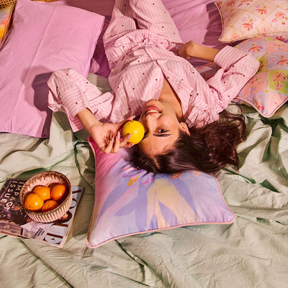 Caeli Cushion Cover | Hemp Cotton Cushion In Calming Tones – Home Decor on Brown Living™. SKU: CU0013. Img 3.